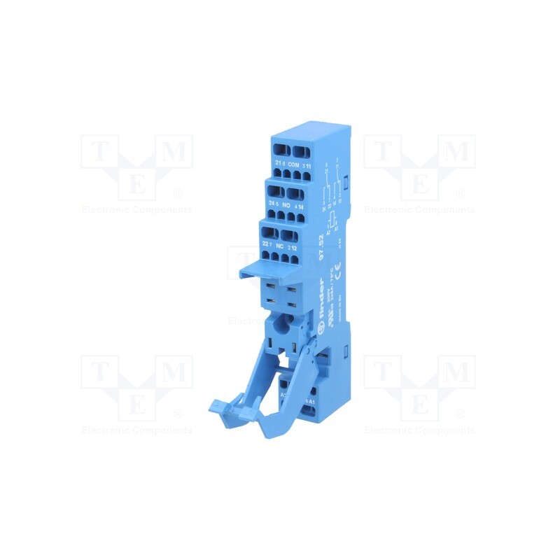 1 pcs x FINDER - 97.52SPA - Socket, PIN: 8, 8A, 250VAC, 097.01,097.71, for DIN rail mounting