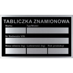 Replacement nameplate 85x50mm trailer