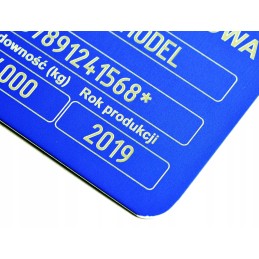 Nameplate marking included in the price hard 1mm
