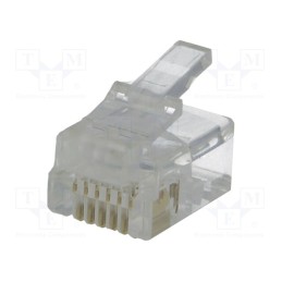 10 pcs x ECE - EMP661AR20000Z - Plug, RJ12, PIN: 6, Contacts: phosphor bronze, gold-plated, UL94V-2