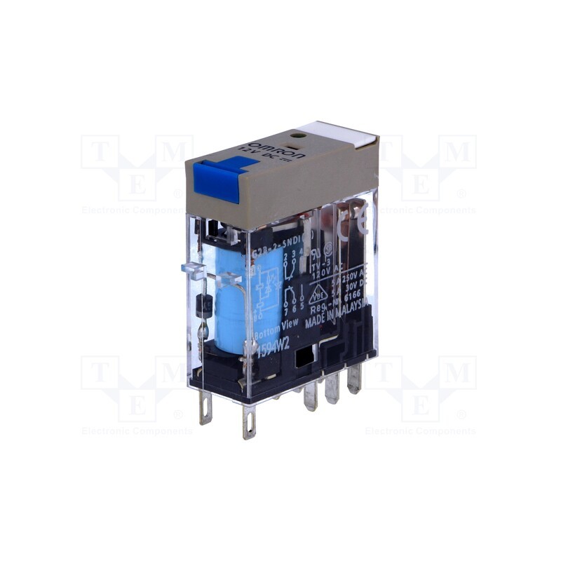 1 pcs x OMRON - G2R-2-SNDI 12VDC (S) - Relay: electromagnetic, DPDT, Ucoil: 12VDC, Icontacts max: 5A