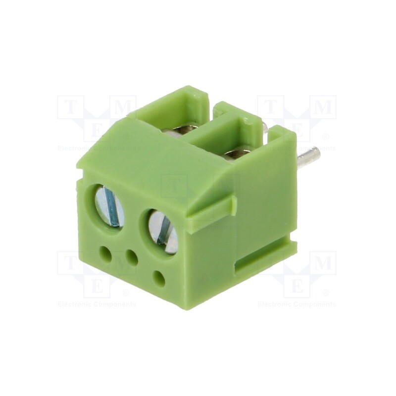 10 pcs x XINYA - XY340V-2P 3.81MM GREEN - PCB terminal block, angled 90°, 3.81mm, ways: 2, on PCBs, terminal