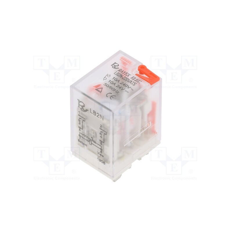 1 pcs x Recoy/RAYEX ELECTRONICS - LB2N-220ATS - Relay: electromagnetic, DPDT, Ucoil: 230VAC, Icontacts max: 10A