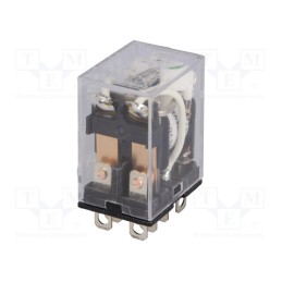 1 pcs x OMRON - LY2N 24VDC - Relay: electromagnetic, DPDT, Ucoil: 24VDC, Icontacts max: 10A