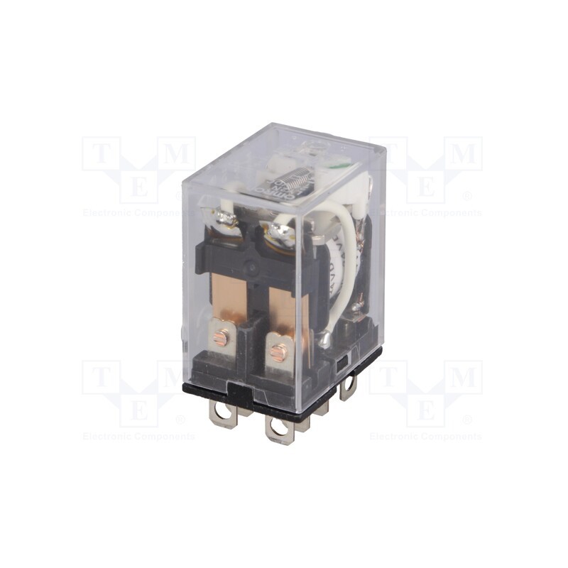1 pcs x OMRON - LY2N 24VDC - Relay: electromagnetic, DPDT, Ucoil: 24VDC, Icontacts max: 10A