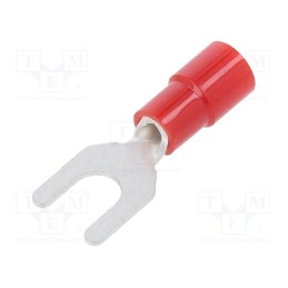10 pcs x NICHIFU - TMEX 1.25Y-4M-RED - Tip: fork, M4, Ø: 4.3mm, 0.3÷1.65mm2, crimped, for cable, insulated