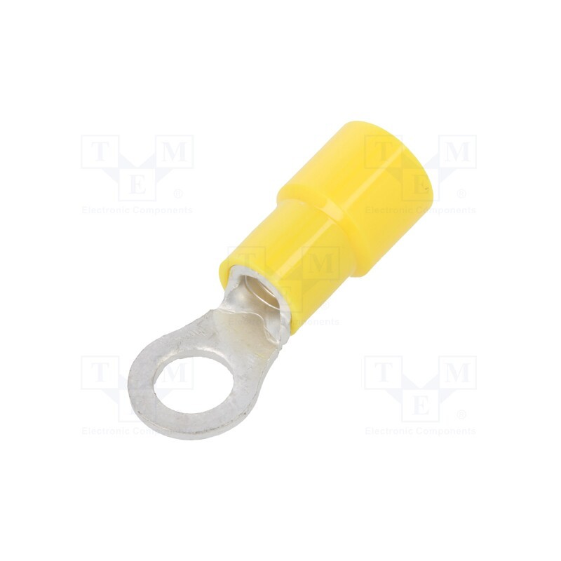 10 pcs x NICHIFU - TMEX 5.5-5S-YEL - Tip: ring, M5, Ø: 5.3mm, 2.63÷6.64mm2, crimped, for cable, insulated