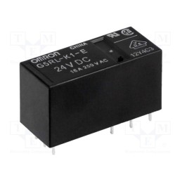 1 pcs x OMRON OCB - G5RL-K1-E-24DC - Relay: electromagnetic, SPDT, Ucoil: 24VDC, Icontacts max: 16A