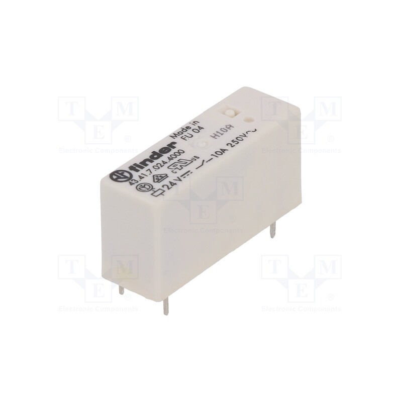1 pcs x FINDER - 43.41.7.024.4000 - Relay: electromagnetic, SPDT, Ucoil: 24VDC, Icontacts max: 15A