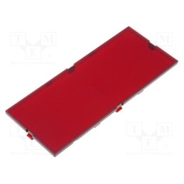 1 pcs x ITALTRONIC - 6M/821P - Front panel, X: 42mm, Y: 102mm, Z: 2.6mm, red, MODULBOX