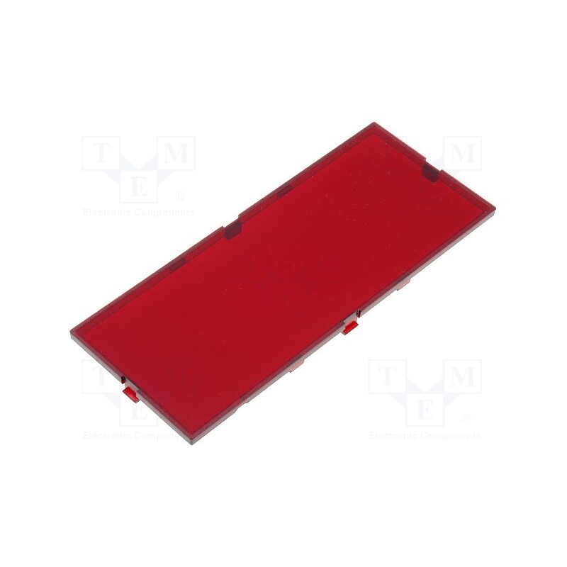 1 pcs x ITALTRONIC - 6M/821P - Front panel, X: 42mm, Y: 102mm, Z: 2.6mm, red, MODULBOX