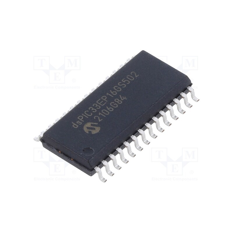 1 pcs x MICROCHIP TECHNOLOGY - DSPIC33EP16GS502-I/SO - IC: dsPIC microcontroller, 16kB, 2kBSRAM, SO28, DSPIC, 1.27mm