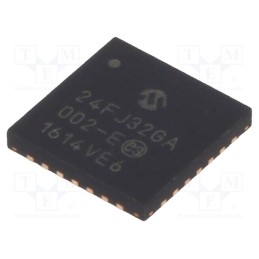 1 pcs x MICROCHIP TECHNOLOGY - PIC24FJ32GA002-E/ML - IC: PIC microcontroller, 32kB, 32MHz, SMD, QFN28, PIC24, 8kBSRAM