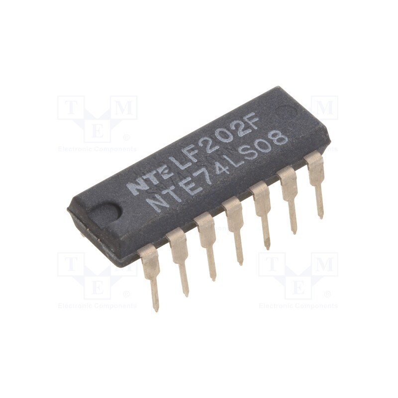 1 pcs x NTE Electronics - NTE74LS08 - IC: digital, AND, Ch: 4, IN: 2, TTL, THT, DIP14