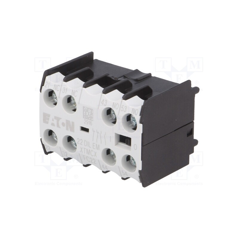 1 pcs x EATON ELECTRIC - 22DILEM - Auxiliary contacts, Series: DILEM, Leads: screw terminals, front