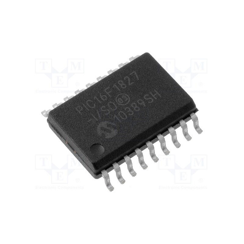 1 pcs x MICROCHIP TECHNOLOGY - PIC16F1827-I/SO - IC: PIC microcontroller, 7kB, 32MHz, 1.8÷5.5VDC, SMD, SO18, PIC16