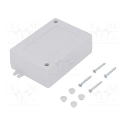 1 pcs x MASZCZYK - KM-65 GY -AS - Enclosure: multipurpose, X: 64mm, Y: 91mm, Z: 31mm, with fixing lugs