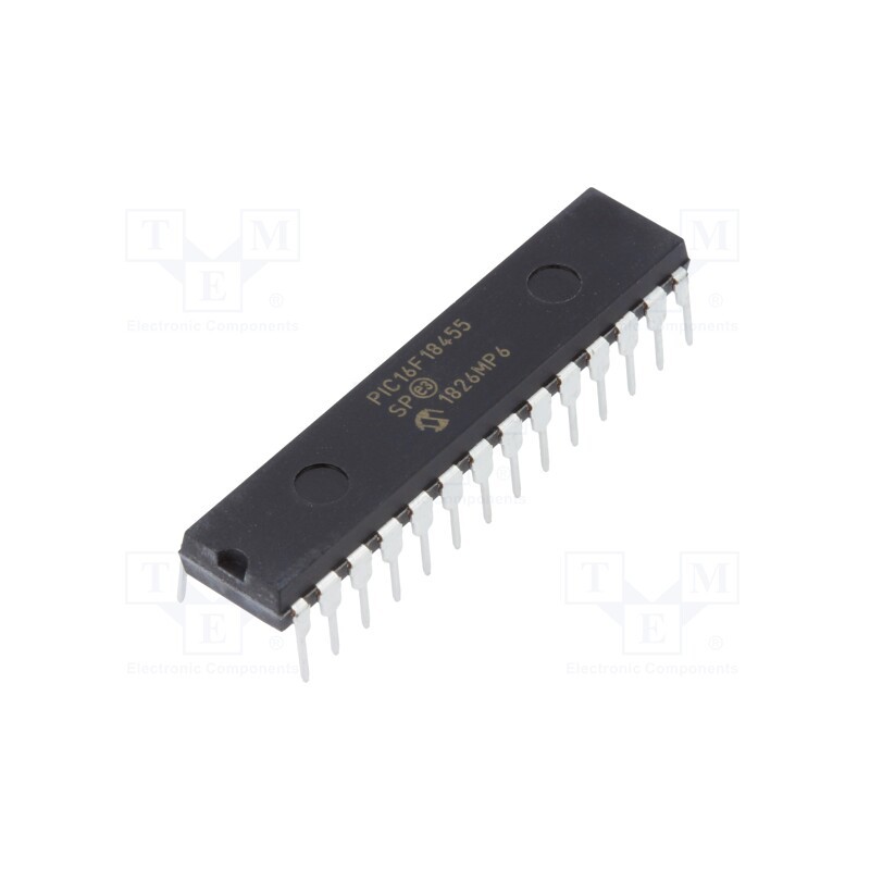 1 pcs x MICROCHIP TECHNOLOGY - PIC16F18455-I/SP - IC: PIC microcontroller, 14kB, 32MHz, 2.3÷5.5VDC, THT, DIP28, PIC16