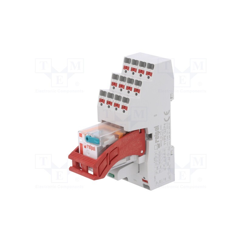 1 pcs x RELPOL - PIR4-024DC-M41G-PS-2014 - Relay: interface, 4PDT, Ucoil: 24VDC, 6A, 6A/250VAC, 6A/24VDC