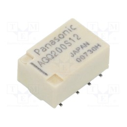 1 pcs x PANASONIC - AGQ200S12J - Relay: electromagnetic, DPDT, Ucoil: 12VDC, Icontacts max: 2A, SMT