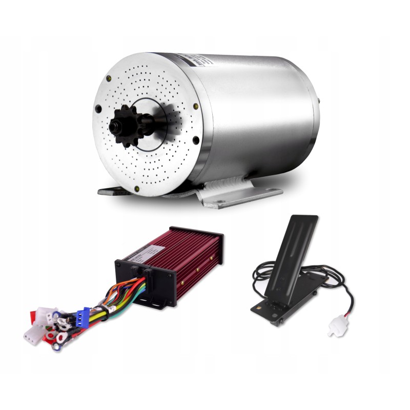 BLDC motor kit, pedal controller 48v 1000w for scooter, quad, go-kart