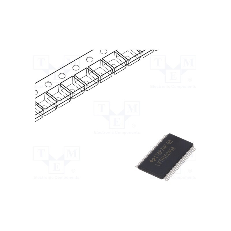 1 pcs x TEXAS INSTRUMENTS - SN74LVTH16245ADGGR - IC: digital, bus transceiver, Ch: 16, BiCMOS, SMD, TSSOP48, -40÷85°C