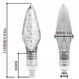 2x LED shield tail indicators for the motorcycle