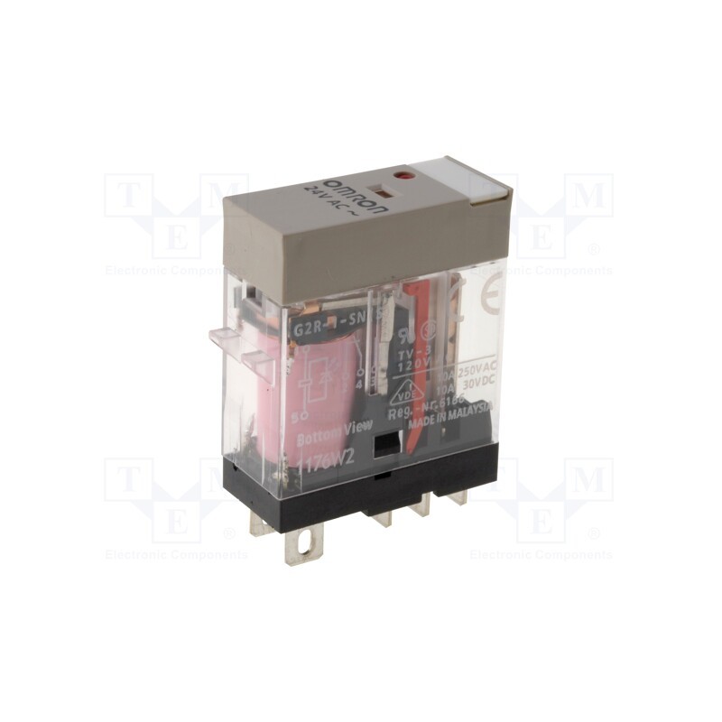 1 pcs x OMRON - G2R-1-SN 24VAC (S) - Relay: electromagnetic, SPDT, Ucoil: 24VAC, Icontacts max: 10A