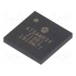 1 pcs x MICROCHIP TECHNOLOGY - ATSAMR34J18B-I/7JX - IC: SiP, TFBGA64, 1.8÷3.6VDC, Ext.inter: 15, 64BSRAM,256kBFLASH