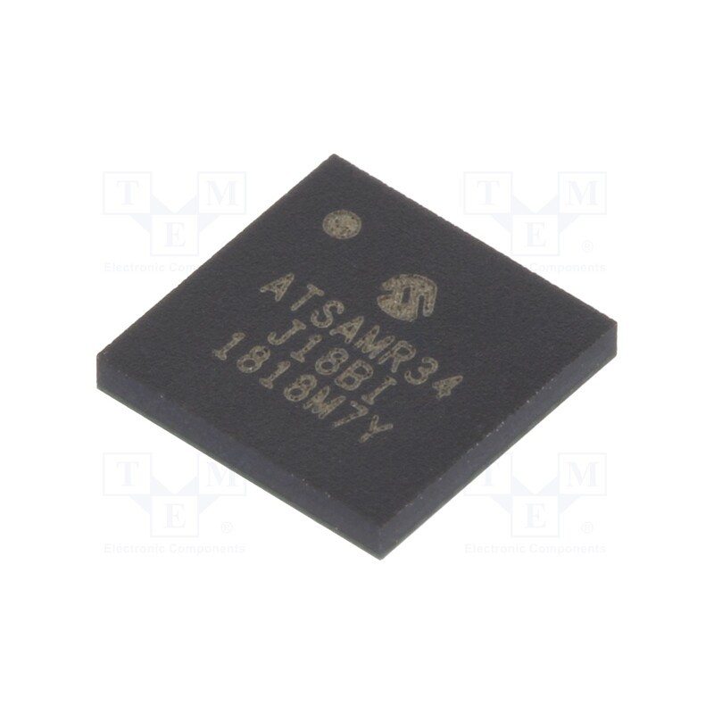 1 pcs x MICROCHIP TECHNOLOGY - ATSAMR34J18B-I/7JX - IC: SiP, TFBGA64, 1.8÷3.6VDC, Ext.inter: 15, 64BSRAM,256kBFLASH