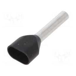 10 pcs x WAGO - 216-543 - Tip: bootlace ferrule, insulated,double, tinned, crimped, red