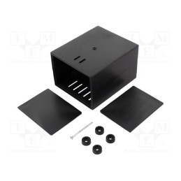 1 pcs x KRADEX - Z3AW - Enclosure: with panel, vented, X: 90mm, Y: 110mm, Z: 68mm, black