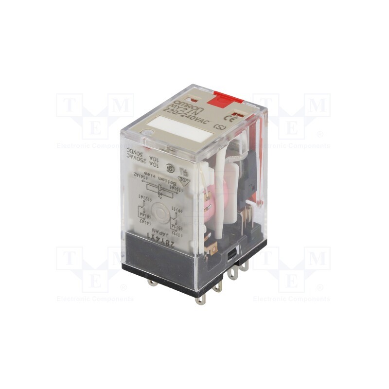 1 pcs x OMRON - MY2IN 220/240VAC (S) - Relay: electromagnetic, DPDT, Ucoil: 230VAC, Icontacts max: 10A