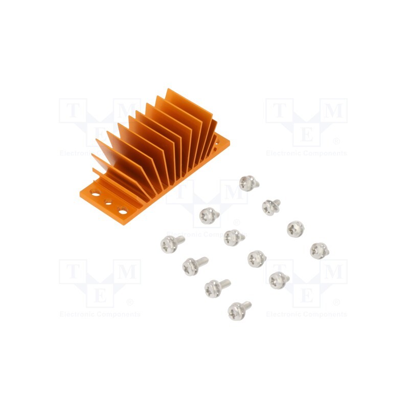 1 pcs x Advanced Thermal Solutions - ATS-1186-C1-R0 - Heatsink: extruded, grilled, BGA, golden, L: 23mm, W: 58mm, H: 22.9mm
