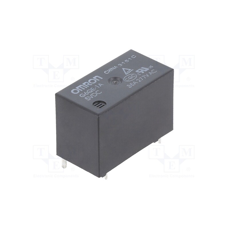 1 pcs x OMRON OCB - G6QE-1A DC5 - Relay: electromagnetic power, SPST-NO, Ucoil: 5VDC, 36A, max.36VAC