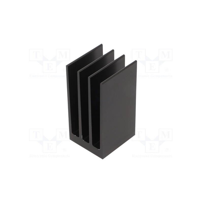 1 pcs x FISCHER ELEKTRONIK - SK 654 37,5 SA - Heatsink: extruded, grilled, black, L: 37.5mm, W: 35mm, H: 70mm