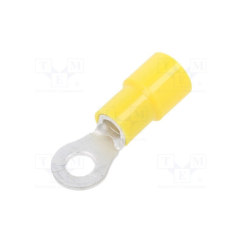 10 pcs x NICHIFU - TMEX 5.5-4S-YEL - Tip: ring, M4, Ø: 4.3mm, 2.63÷6.63mm2, crimped, for cable, insulated