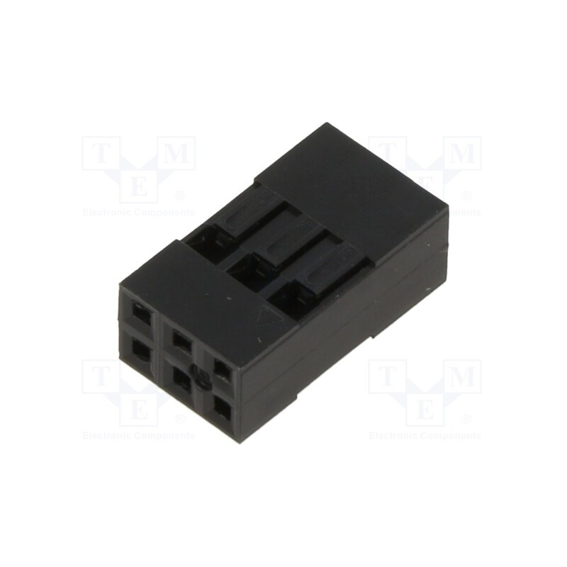 10 pcs x HARWIN - M20-1070300 - Plug, pin strips, female, 2.54mm, PIN: 6, w/o contacts, for cable