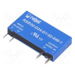 1 pcs x RELPOL - RSR30-D24-D1-02-040-1 - Relay: solid state, Ucntrl: 18÷32VDC, Icntrl max: 7.7mA, 2A