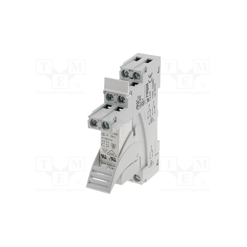 1 set x RELPOL - PI84-230AC-M93G-MS-2012 - Relay: interface, DPDT, Ucoil: 230VAC, 8A, 8A/230VAC, 8A/24VDC