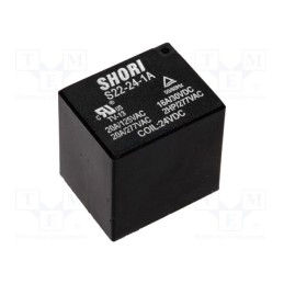 1 pcs x SHORI ELECTRIC - S22-24-1A - Relay: electromagnetic, SPST-NO, Ucoil: 24VDC, Icontacts max: 16A