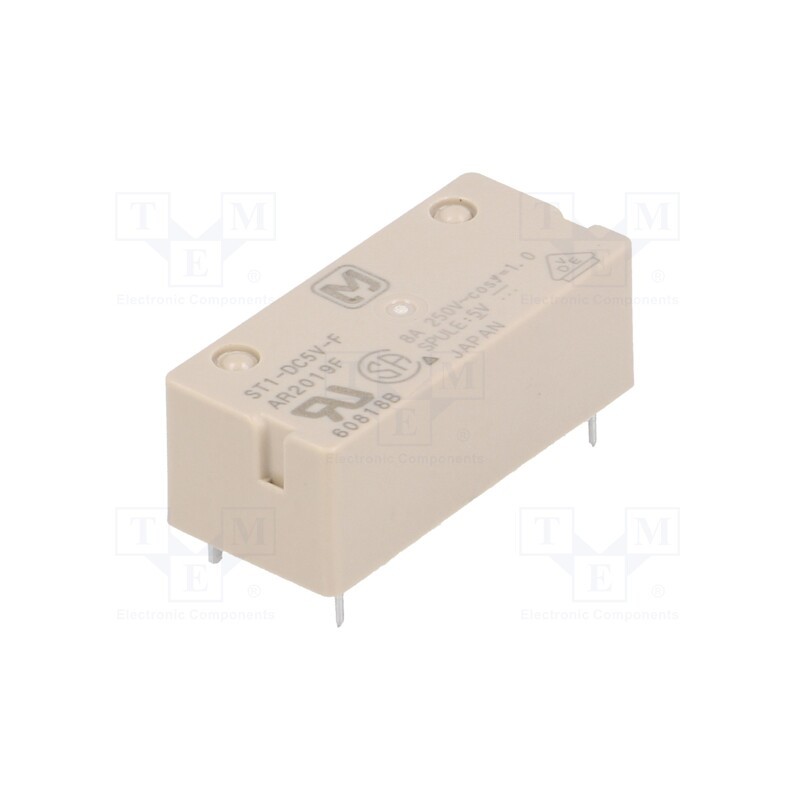 1 pcs x PANASONIC - ST1-DC5V-F - Relay: electromagnetic, SPST-NO + SPST-NC, Ucoil: 5VDC, miniature