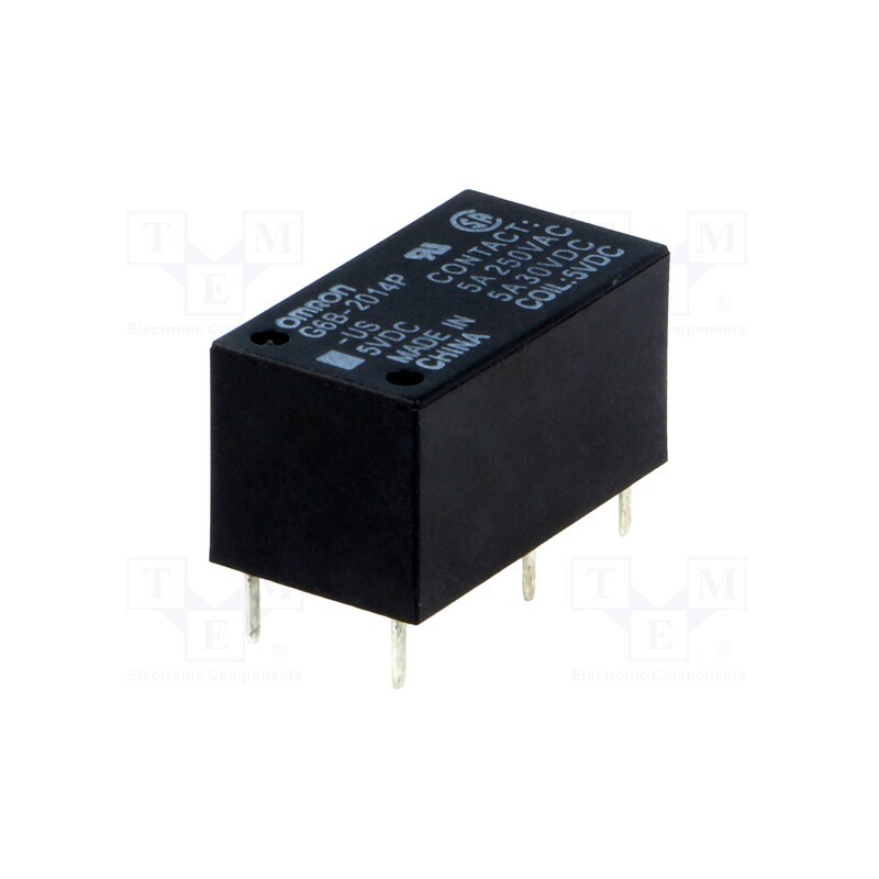 1 pcs x OMRON OCB - G6B-2014P-US 5VDC - Relay: electromagnetic, DPST-NC, Ucoil: 5VDC, Icontacts max: 5A