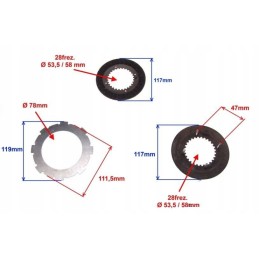 Clutch disc and spacer go kart honda gx160 gx200 lifan 160 200