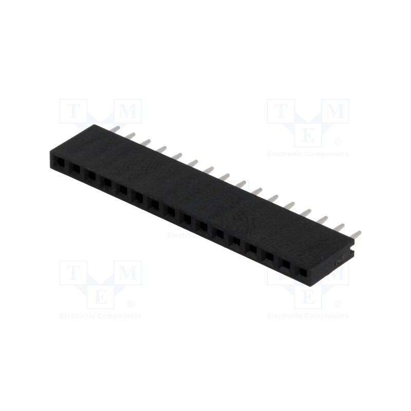 10 pcs x CONNFLY - DS1023-1*16S21 - Socket, pin strips, female, PIN: 16, straight, 2.54mm, THT, 1x16