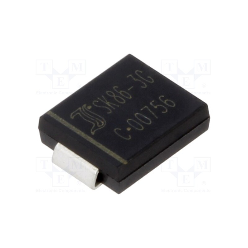 3 pcs x DIOTEC SEMICONDUCTOR - SK86-3G - Diode: Schottky rectifying, SMD, 60V, 8A, SMC,