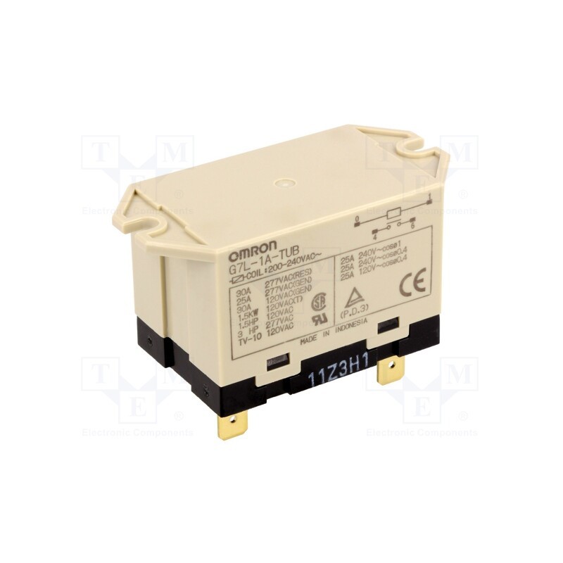 1 pcs x OMRON OCB - G7L-1A-TUB 200/240VAC - Relay: electromagnetic, SPST-NO, Ucoil: 230VAC, Icontacts max: 30A