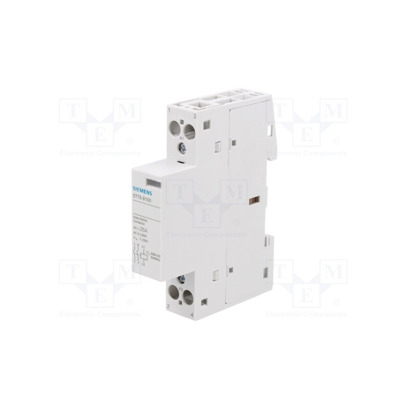 1 pcs x SIEMENS - 5TT5810-0 - Contactor: 2-pole installation, 25A, 230VAC, NO x2