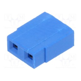 10 pcs x HARWIN - M7571-05 - Jumper, pin strips, female, 2.54mm, open, 3A, gold-plated, blue