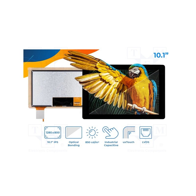 1 pcs x Riverdi - SM-RVT101HVLNWC00-B - Display: TFT, 10.1', 1280x800, Window dimensions: 216.96x135.6mm